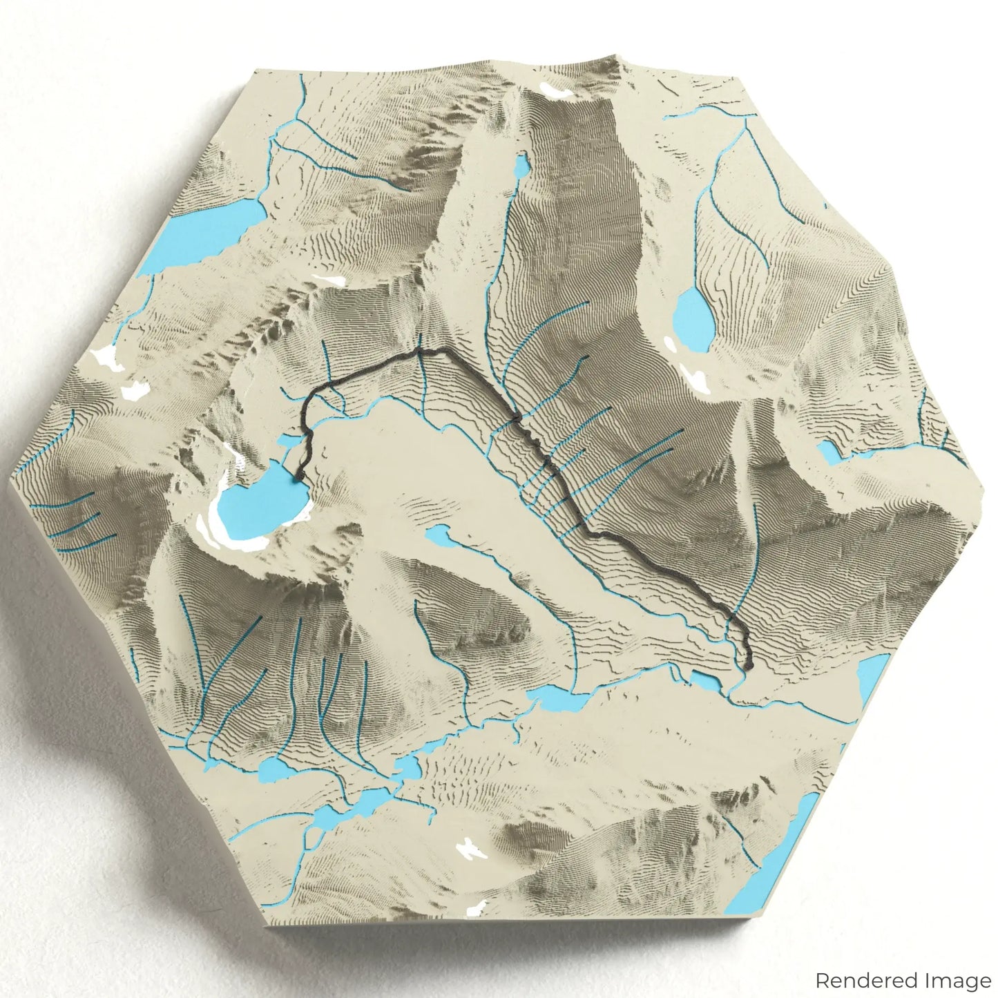 Iceberg Lake Trail 3D Map