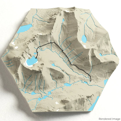 Iceberg Lake Trail 3D Map