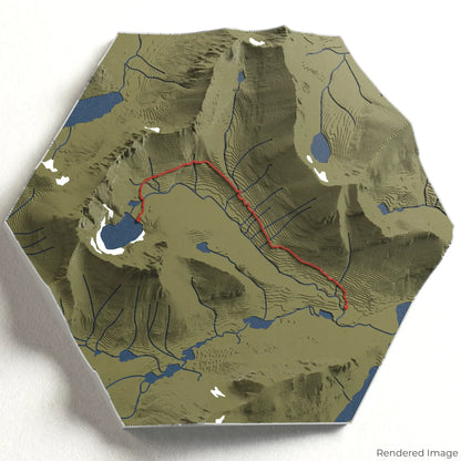 Iceberg Lake Trail 3D Map