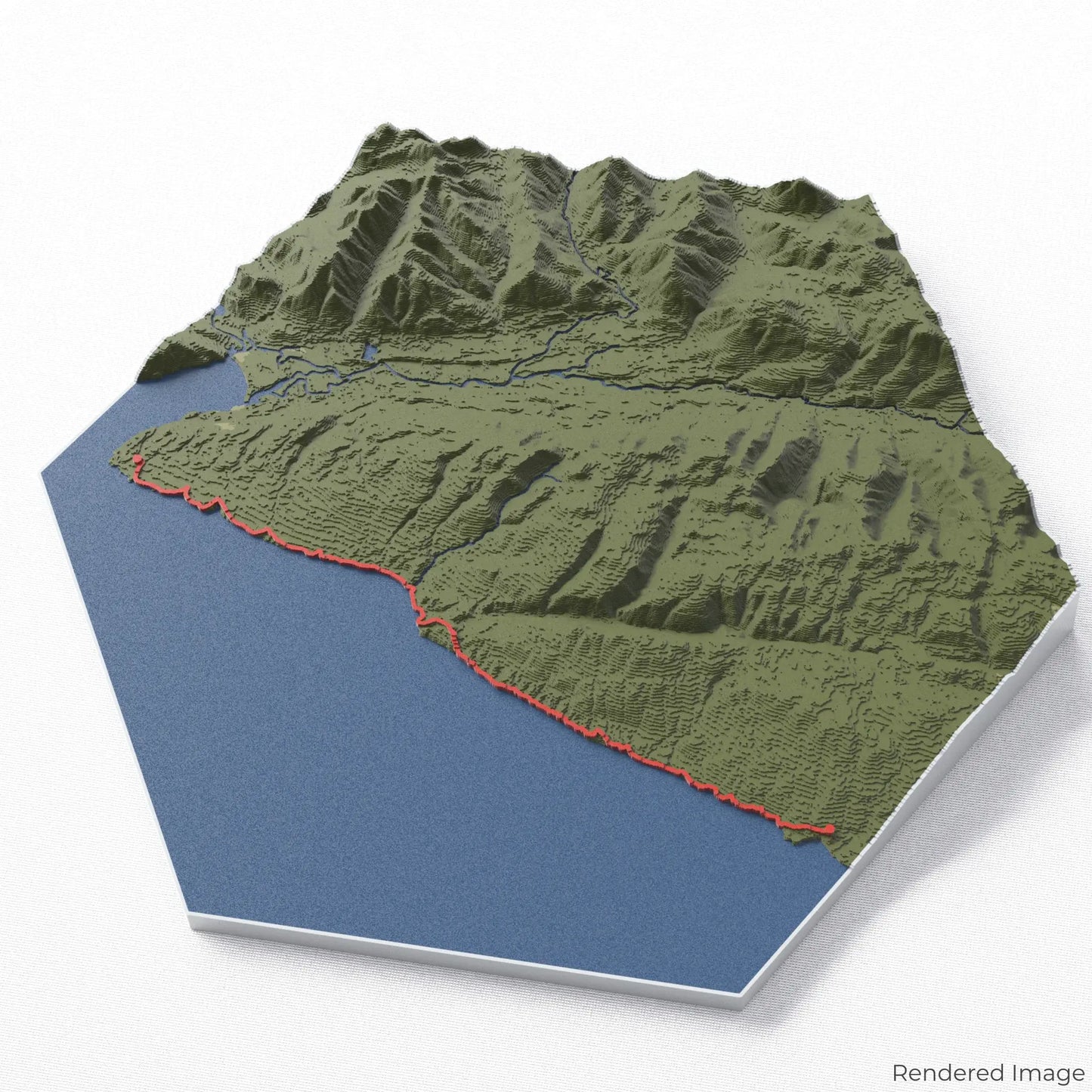 Carte 3D du sentier marin Juan de Fuca
