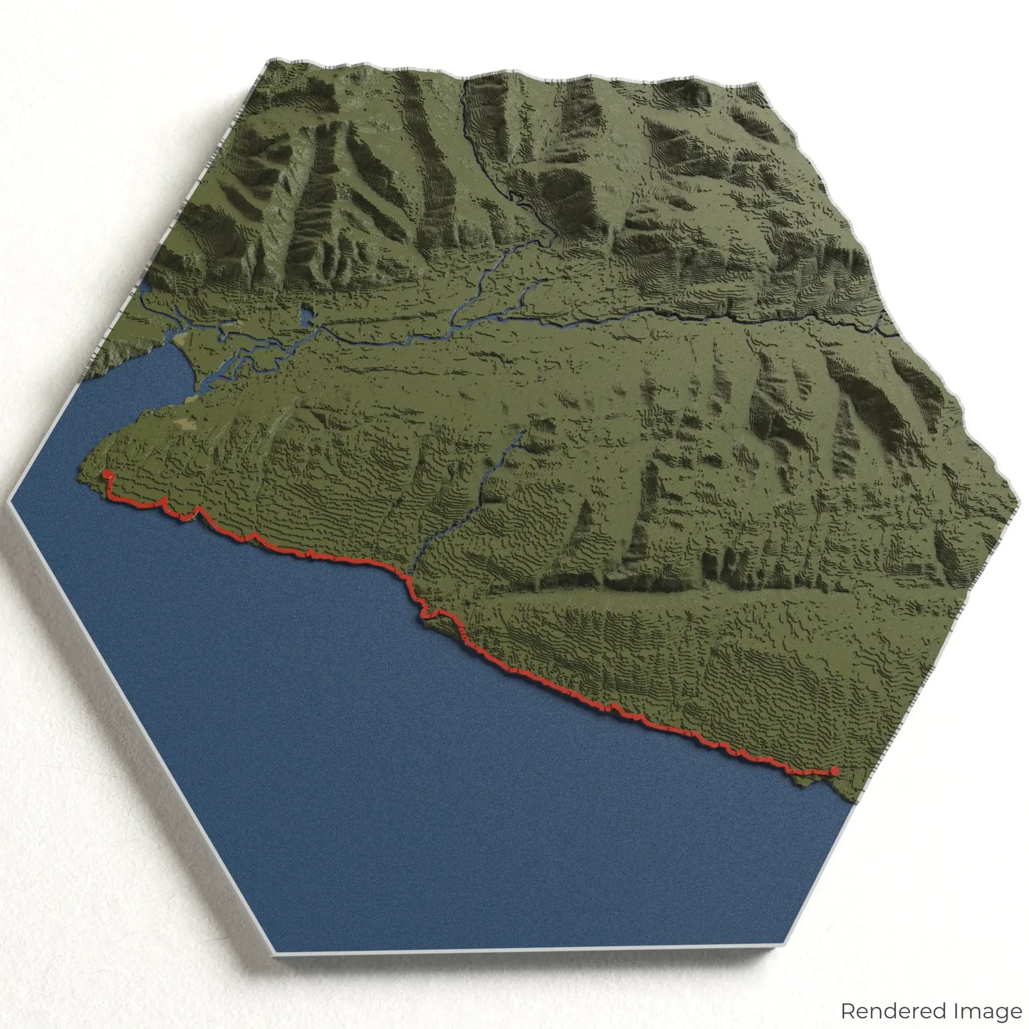 Carte 3D du sentier marin Juan de Fuca