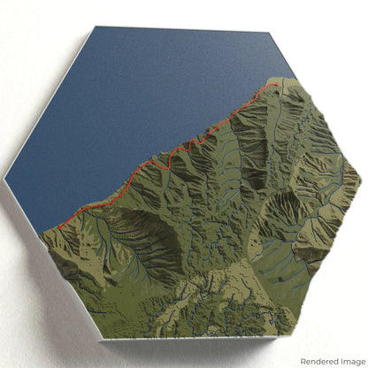 Kalalau Trail 3D Map