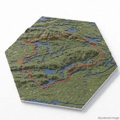 Carte 3D du sentier Silhouette de La Cloche