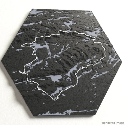 Carte 3D du sentier Silhouette de La Cloche