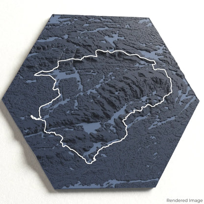 Carte 3D du sentier Silhouette de La Cloche