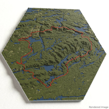 Carte 3D du sentier Silhouette de La Cloche