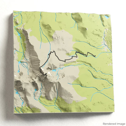 3D-Karte des Longs Peak Trail