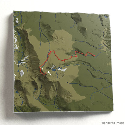 3D-Karte des Longs Peak Trail