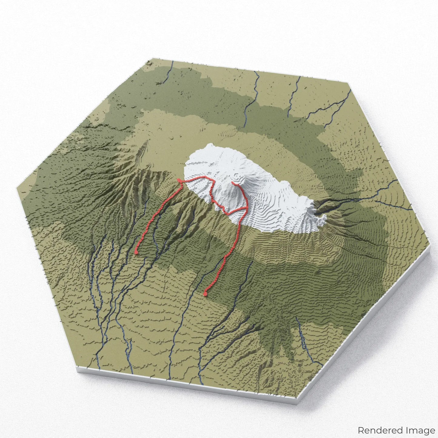 Machame Route - Mount Kilimanjaro 3D Map