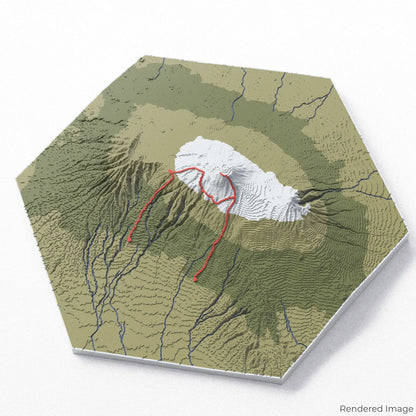 Machame Route - Mount Kilimanjaro 3D Map