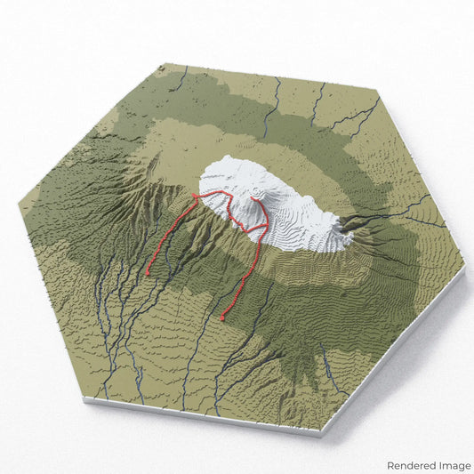 Machame Route - Mount Kilimanjaro 3D Map