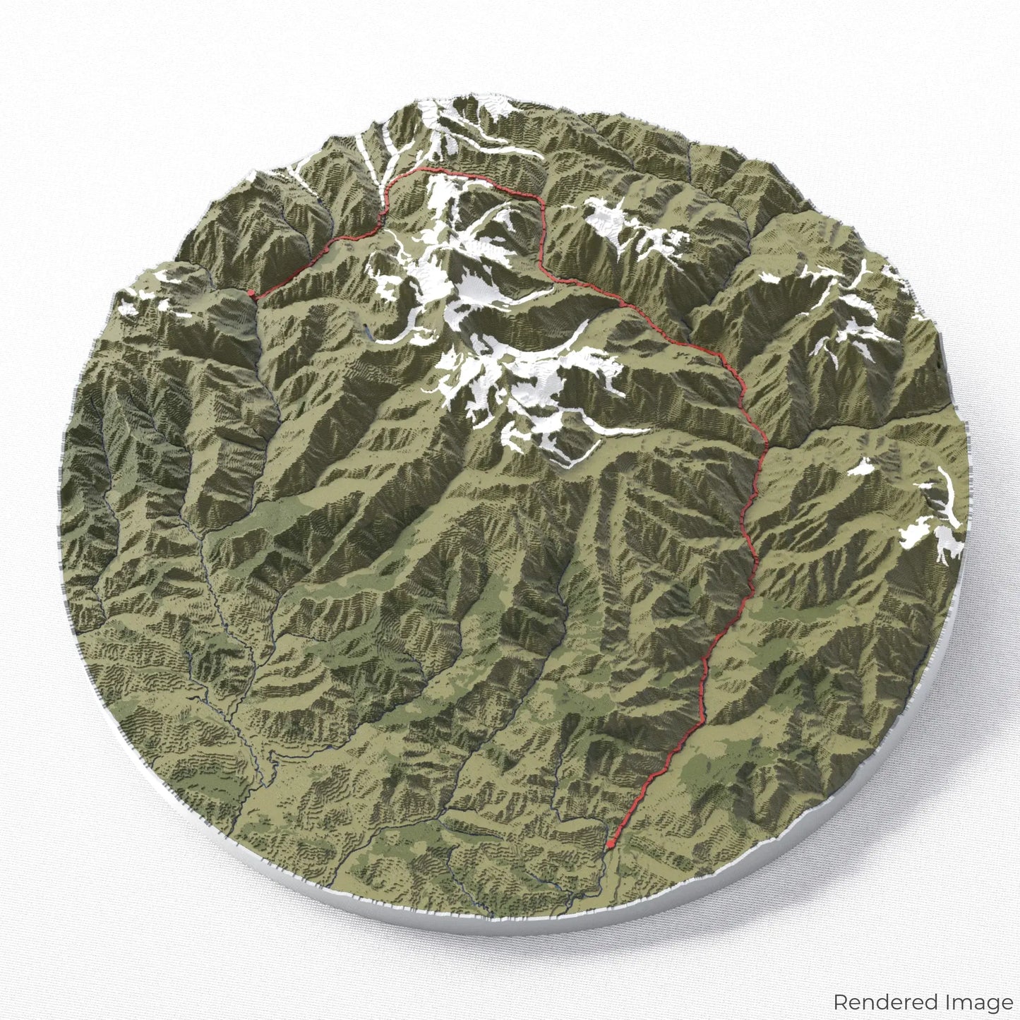 Manaslu Circuit Trek 3D Map