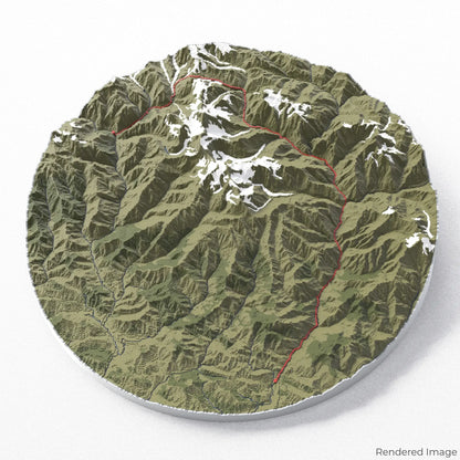 Manaslu Circuit Trek 3D Map