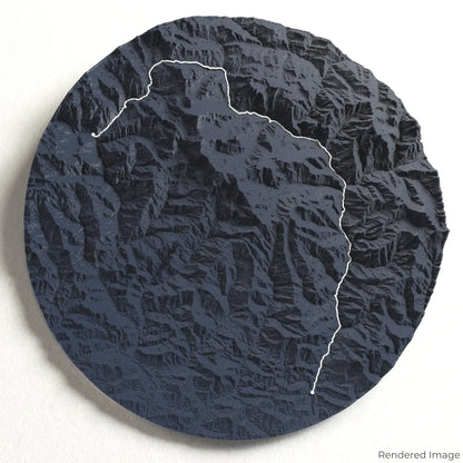 Manaslu Circuit Trek 3D Map