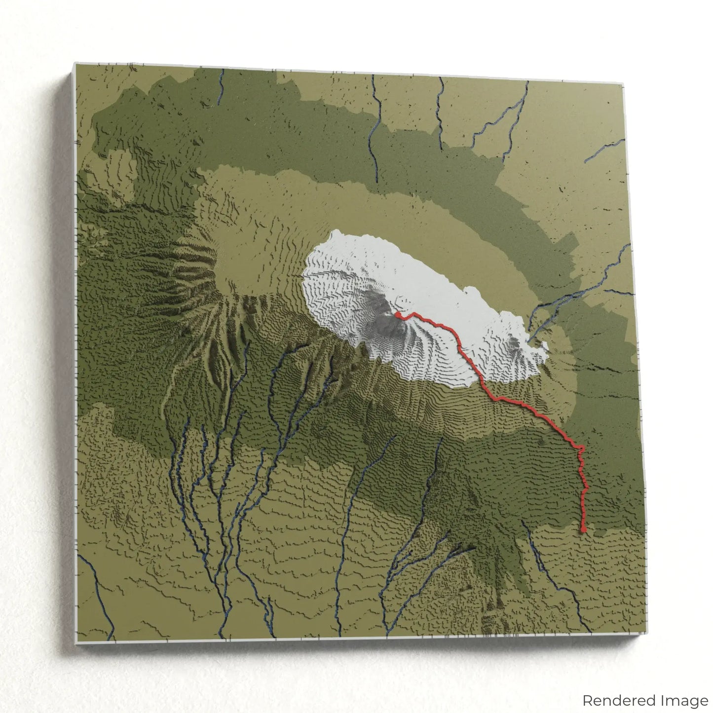 Marangu Route - Mount Kilimanjaro 3D Map