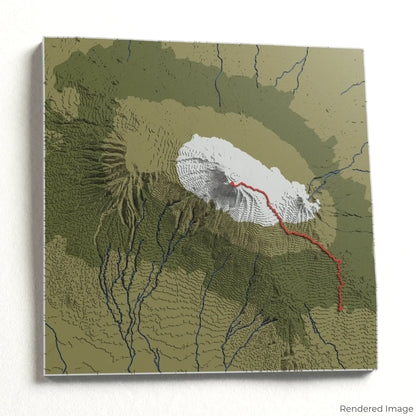 Marangu Route - Mount Kilimanjaro 3D Map