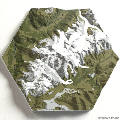 Mont Blanc Massif 3D Map