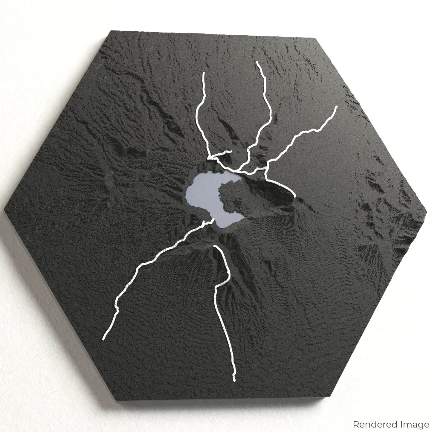 3D-Karte des Mount Rinjani