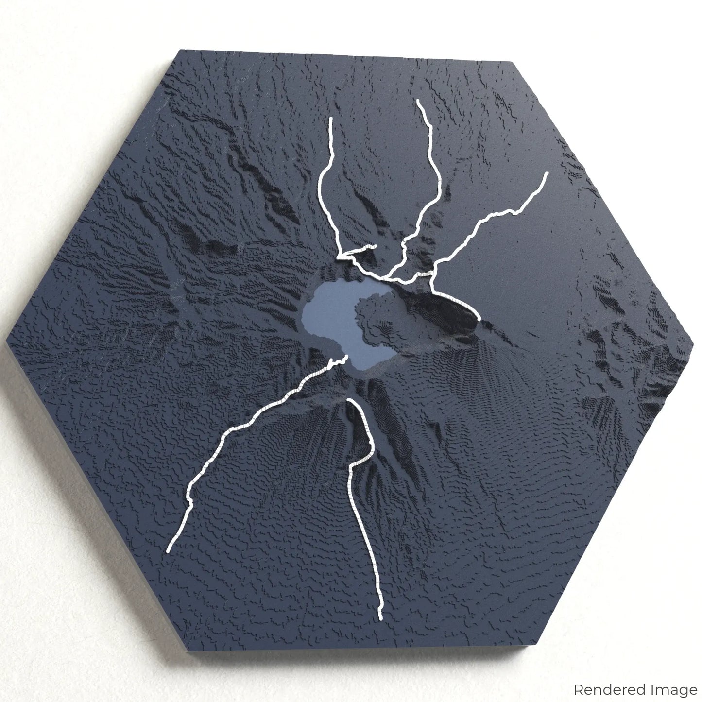 3D-Karte des Mount Rinjani