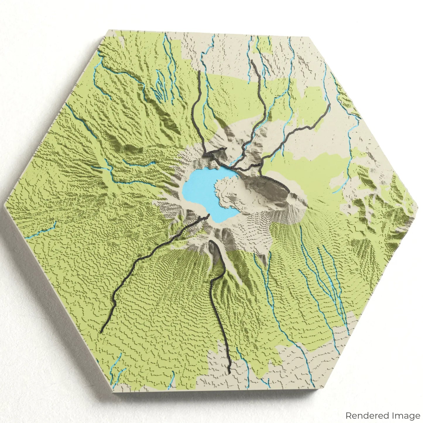 3D-Karte des Mount Rinjani