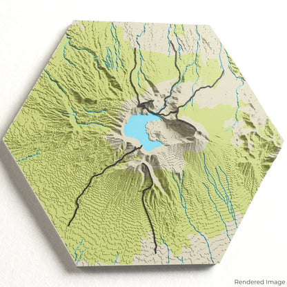 3D-Karte des Mount Rinjani