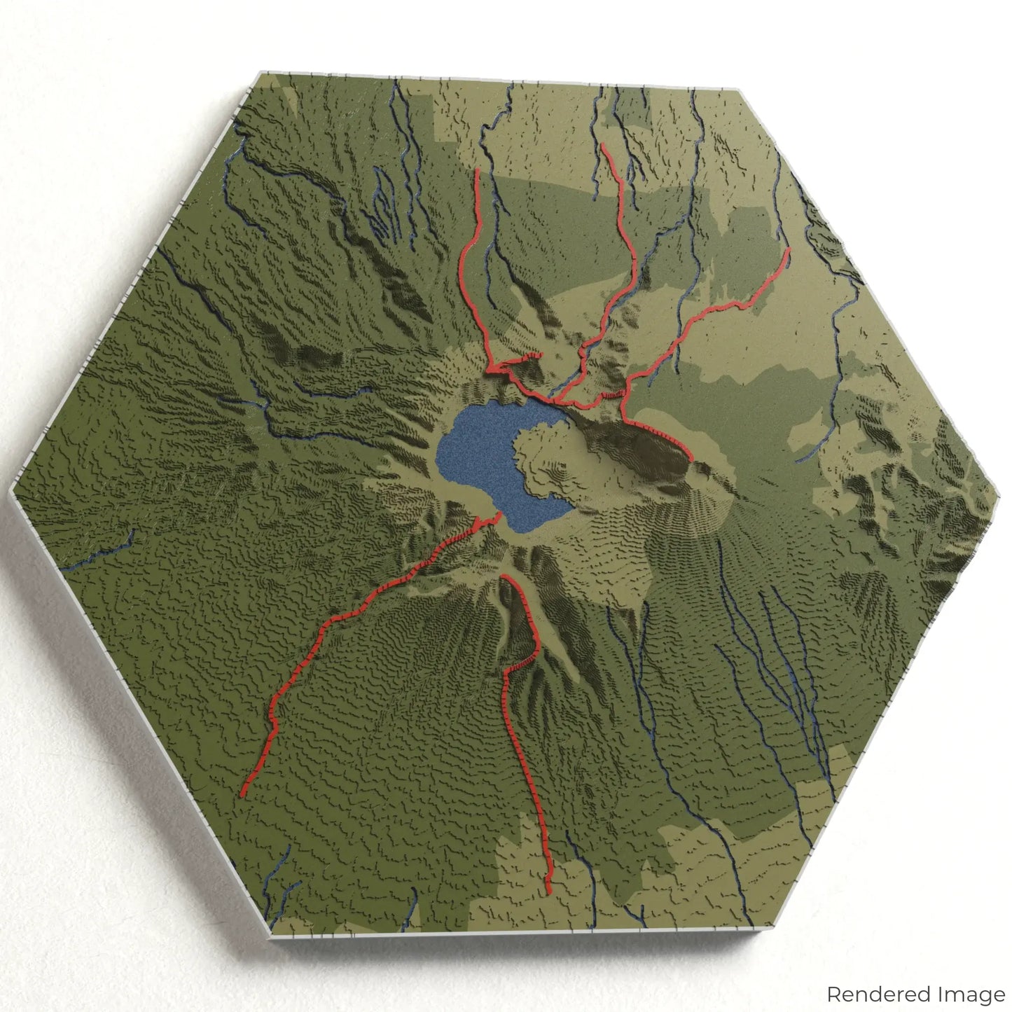 3D-Karte des Mount Rinjani