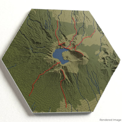 3D-Karte des Mount Rinjani