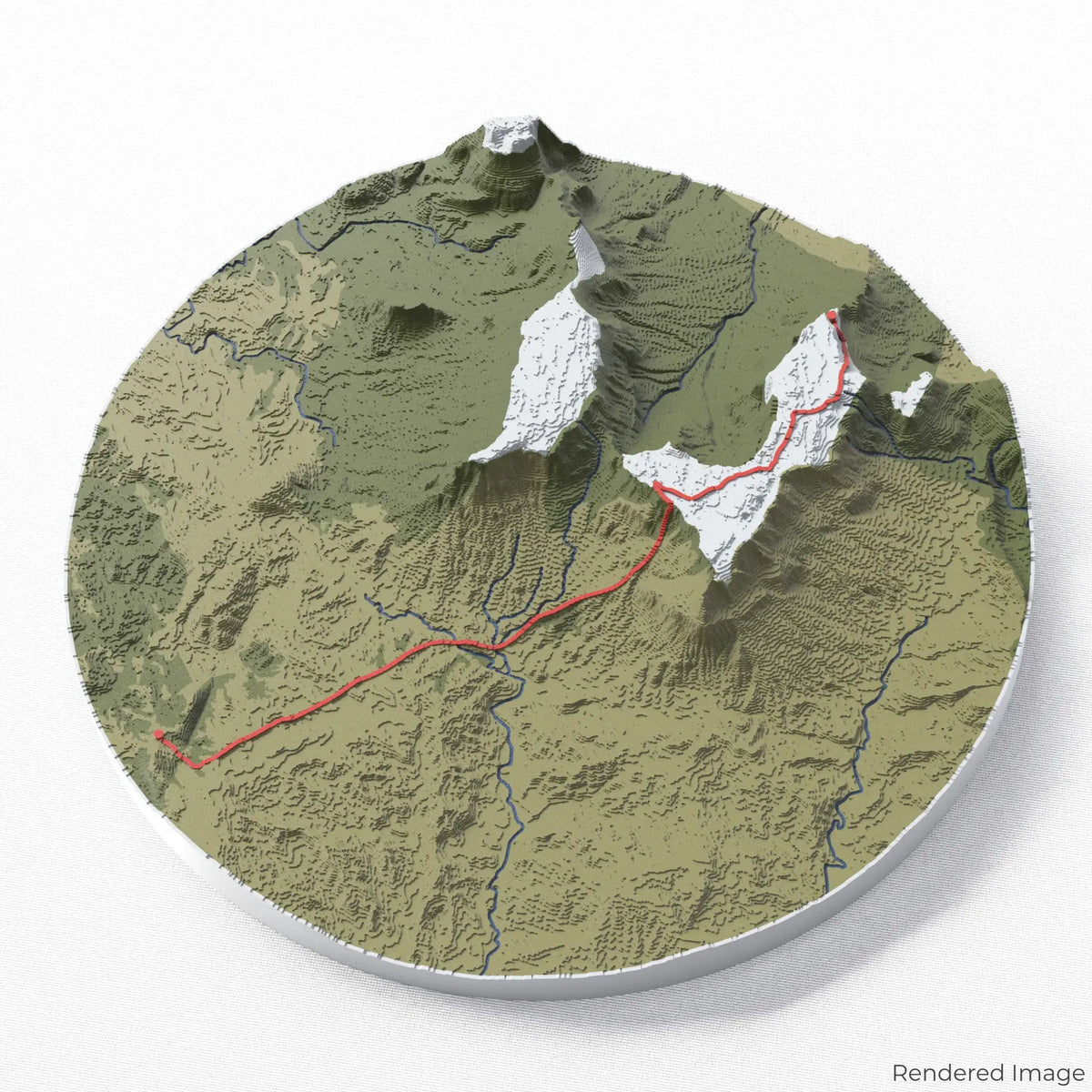 Mt Roraima Maps Mount Roraima Trek 3D Map Wall Art – Mapped3D