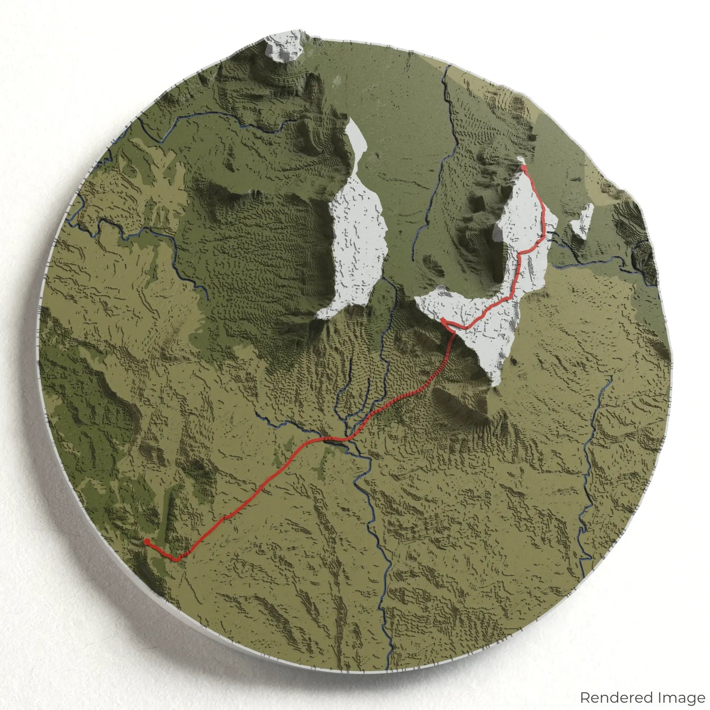 Carte 3D du trek du Mont Roraima