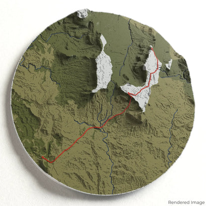Carte 3D du trek du Mont Roraima