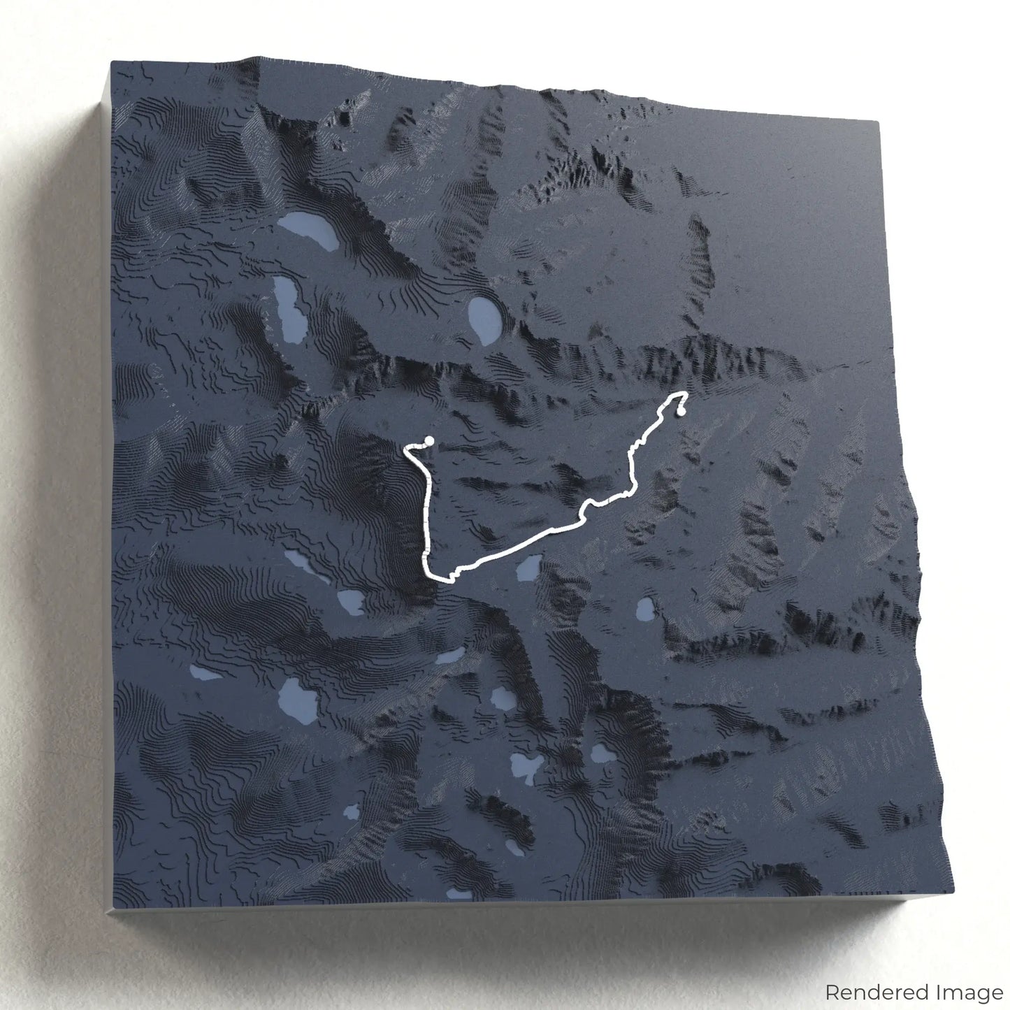 3D-Karte des Mount Whitney Trail