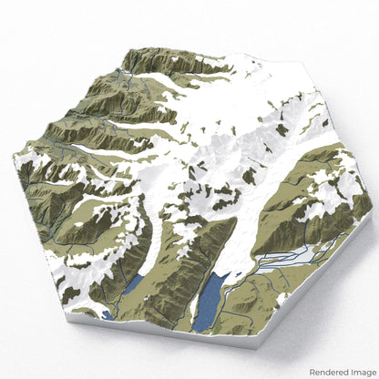 Carte 3D d'Aoraki/Mont Cook