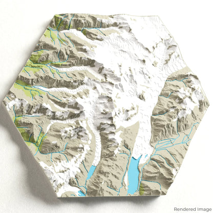 Carte 3D d'Aoraki/Mont Cook