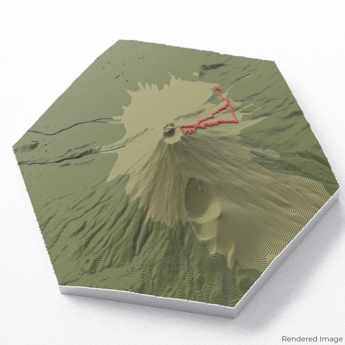 Yoshida Trail – 3D-Karte des Fuji