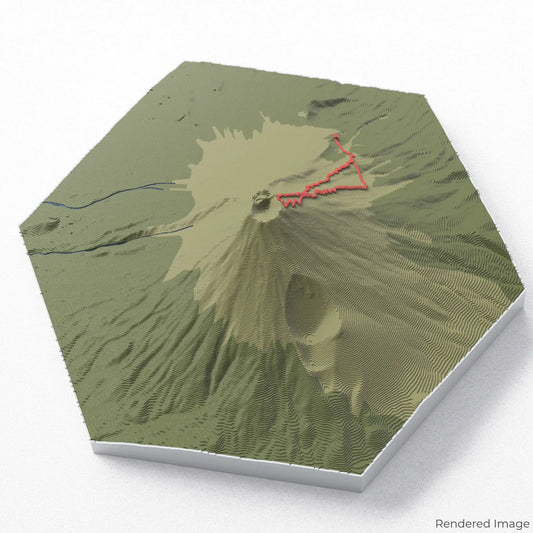 Yoshida Trail - Mount Fuji 3D Map