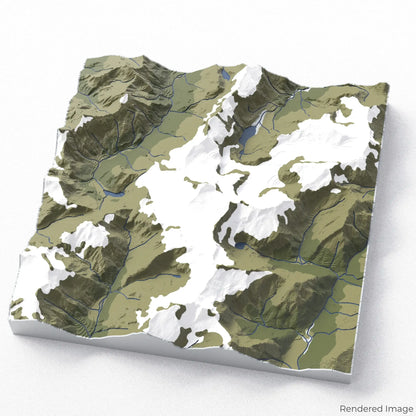 Mount Aspiring / Tititea 3D-Karte
