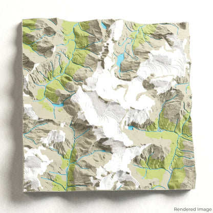 Mount Aspiring / Tititea 3D-Karte