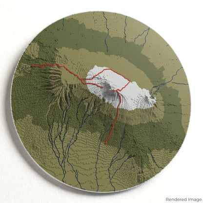 Northern Circuit Route - Mount Kilimanjaro 3D Map