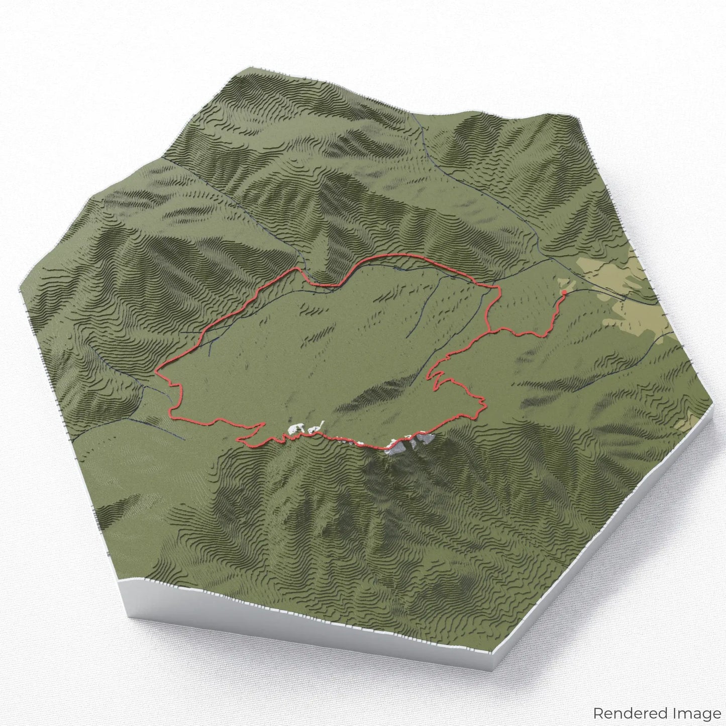 Carte 3D de la boucle de Old Rag Mountain