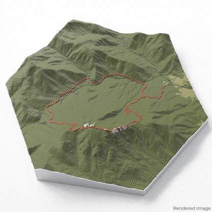 Carte 3D de la boucle de Old Rag Mountain