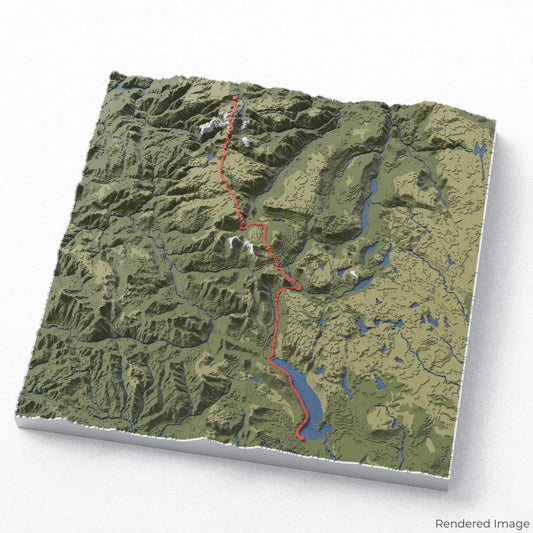 Overland Track 3D Map