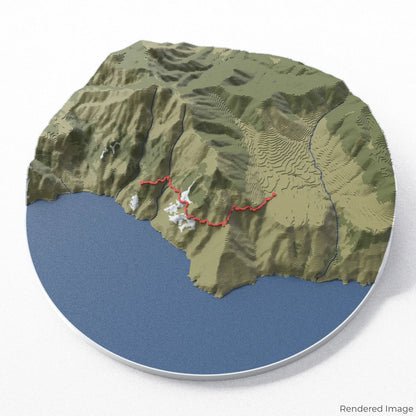 Carte 3D du Chemin des Dieux