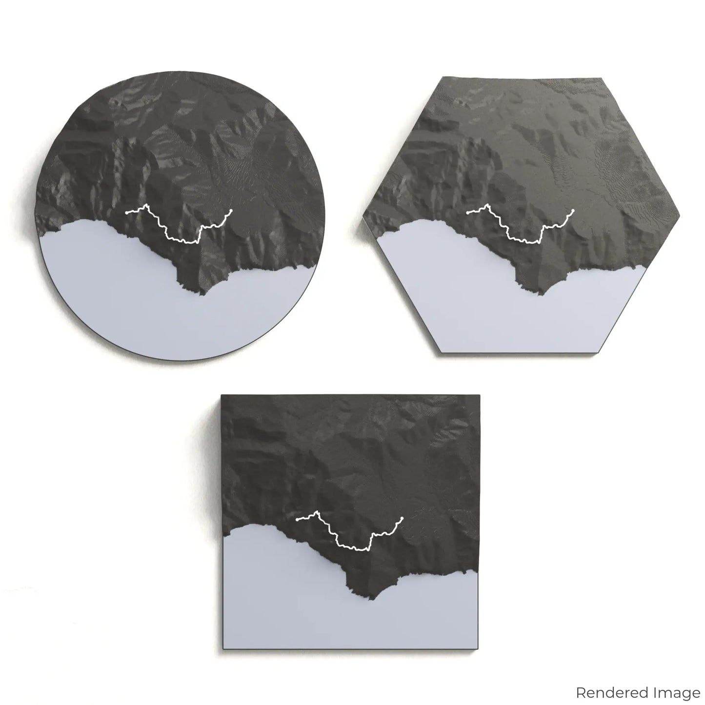 Carte 3D du Chemin des Dieux