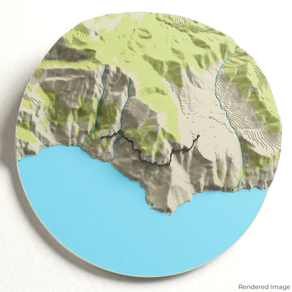 Carte 3D du Chemin des Dieux