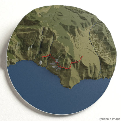 Carte 3D du Chemin des Dieux