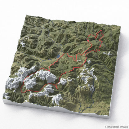 3D-Karte „Gipfel des Balkans“