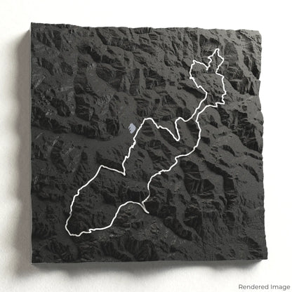 3D-Karte „Gipfel des Balkans“