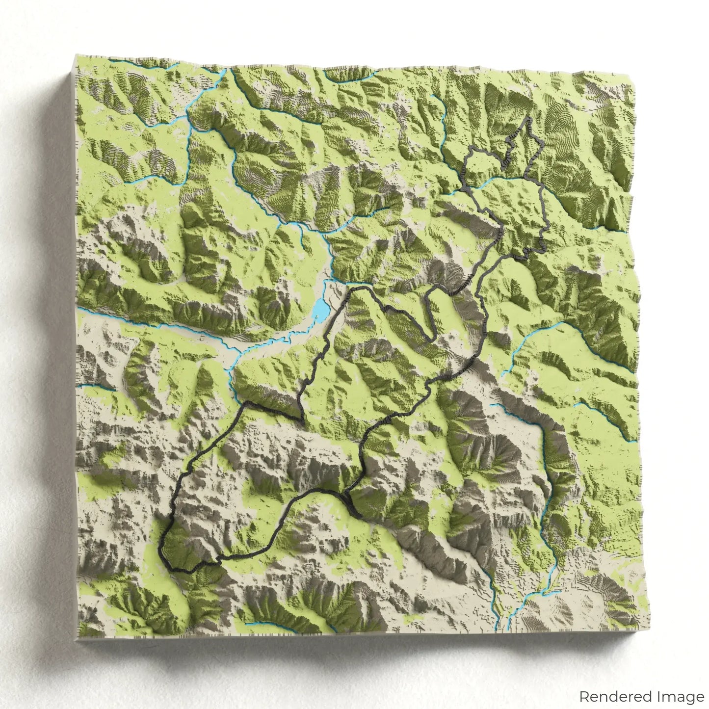 3D-Karte „Gipfel des Balkans“