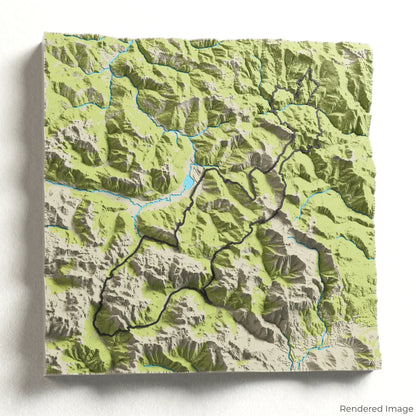 3D-Karte „Gipfel des Balkans“