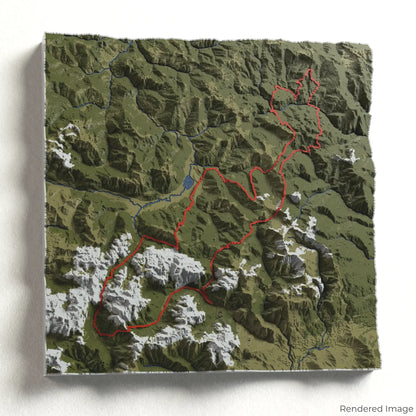 3D-Karte „Gipfel des Balkans“